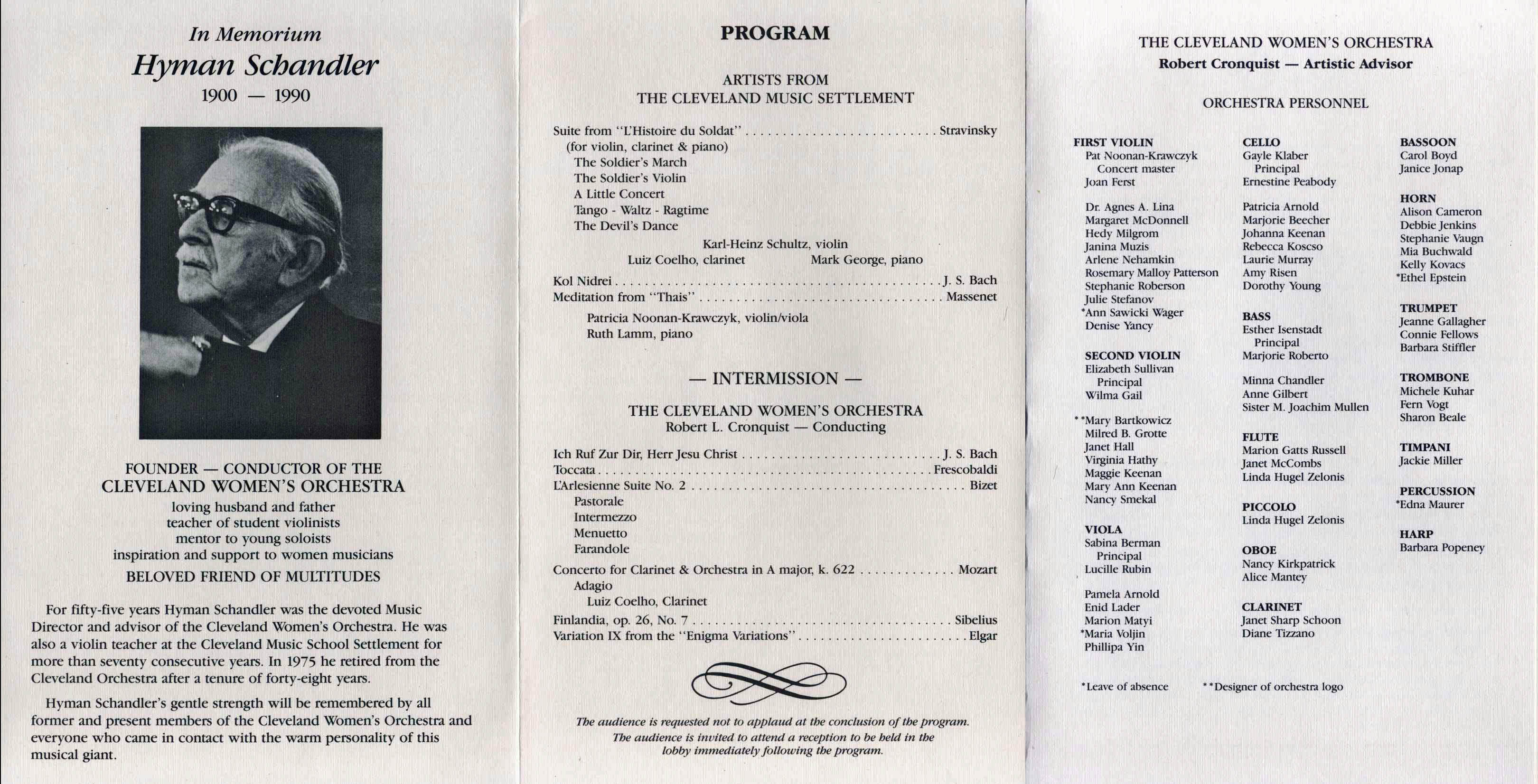 schandler_memorial_inside the cleveland womens orchestra concert program designs